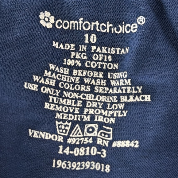 New 10 Pack Cotton Brief Panties size 3X 24 26 10 Comfort Choice blues - Picture 4 of 6